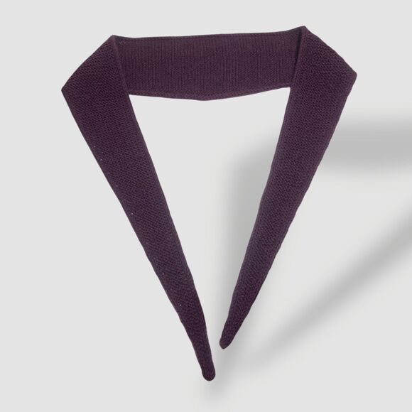 75% Virgin Wool Sophie Scarf Neck Warmer Hand Knitted Neckerchief Women Burgundy - Picture 3 of 5